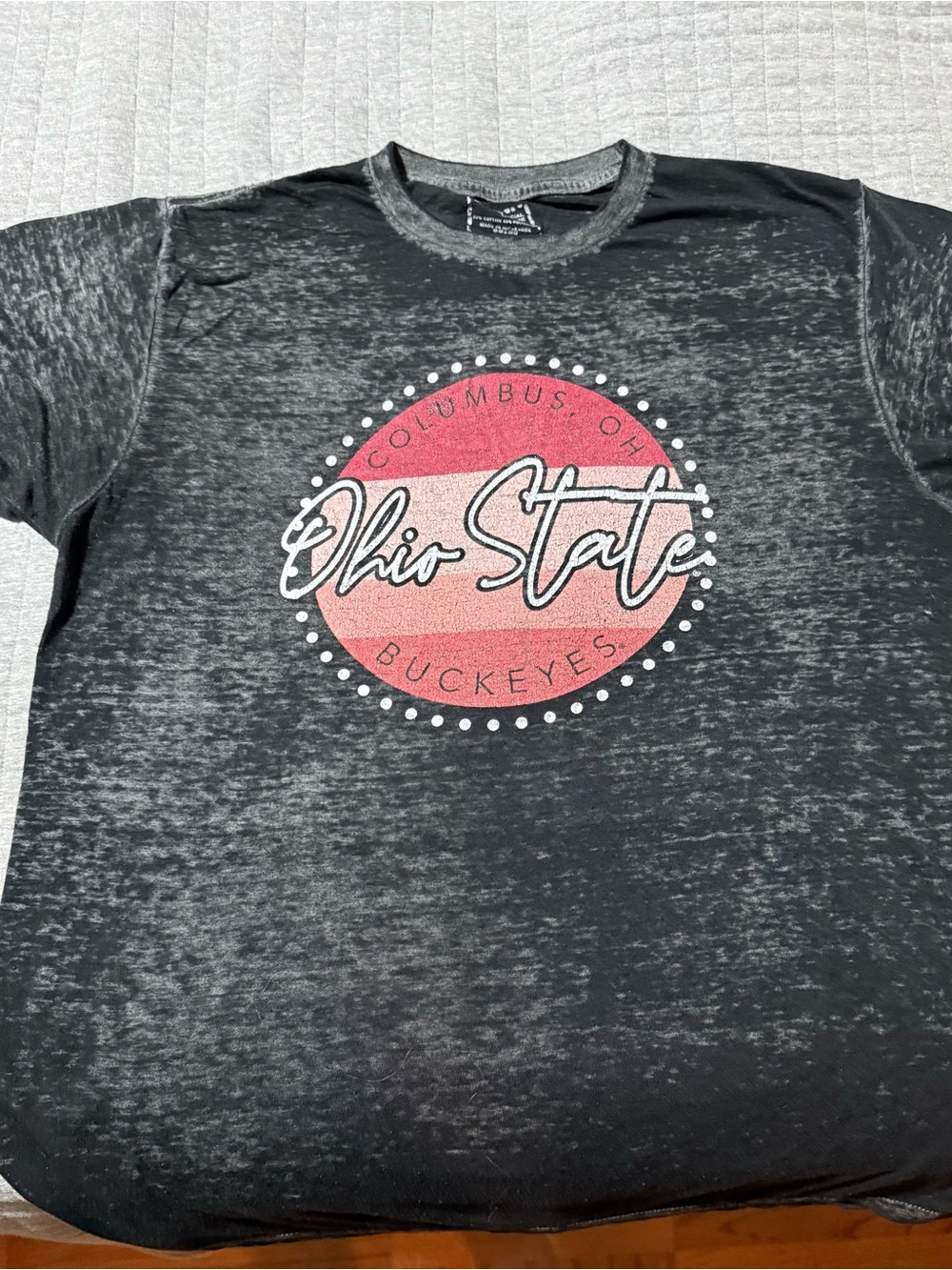 Ohio State Black Short Sleeve Graphic Tee - Buckeyes Circle Logo